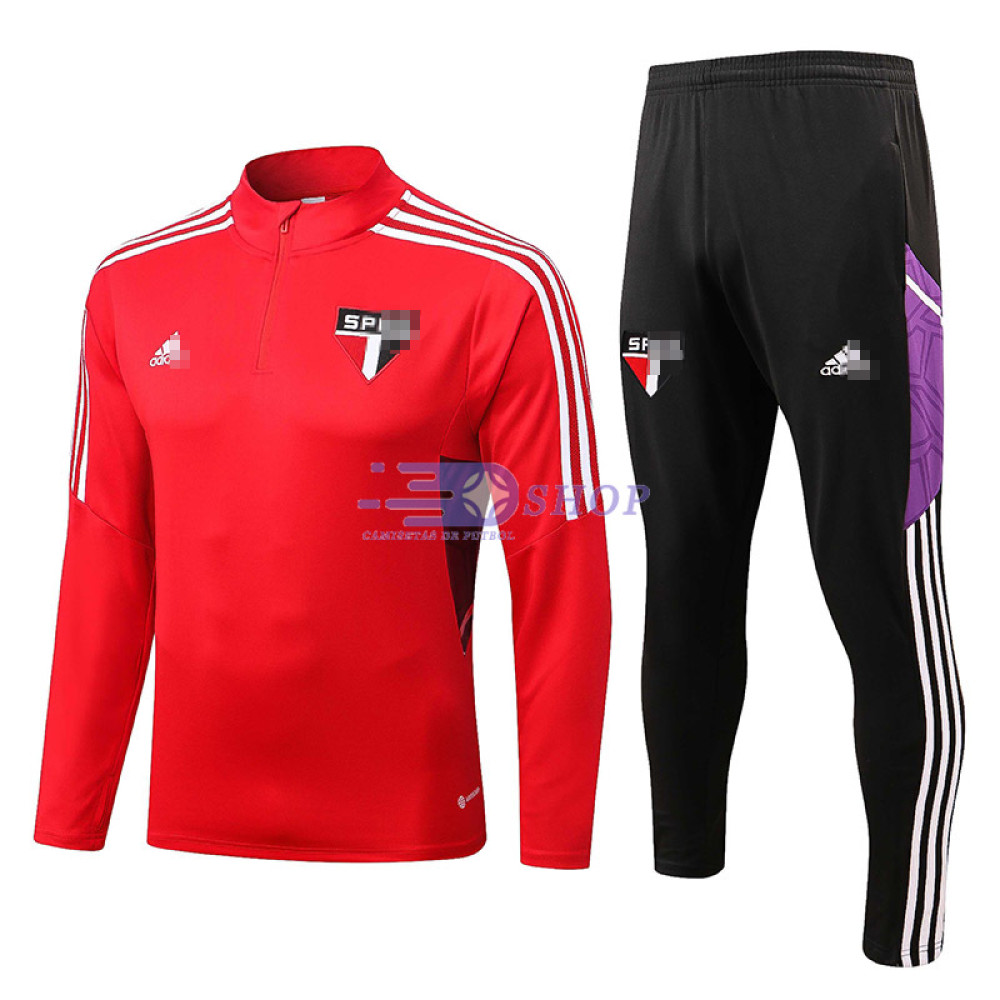 Sudadera De Entrenamiento São Paulo 2022/2023 Kit Rojo