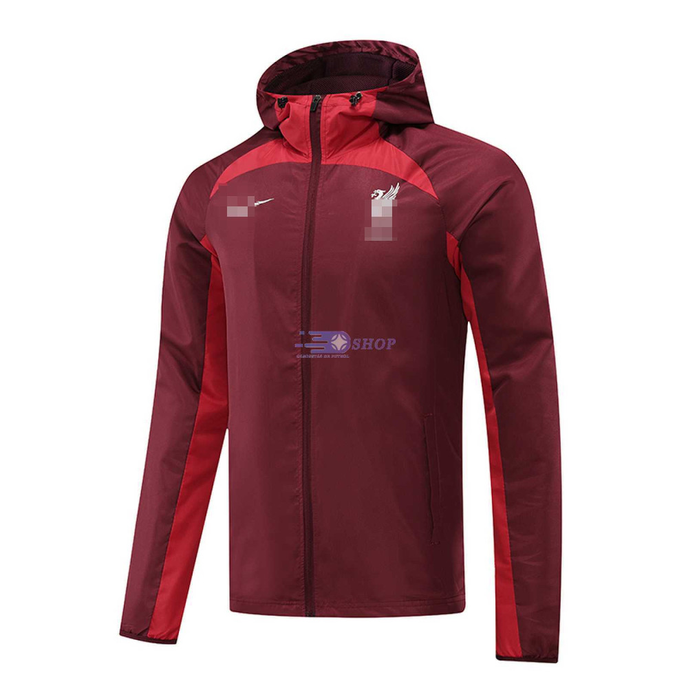 Cortavientos Liverpool 2022/2023 Con Capucha Rojo