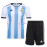 Camiseta Argentina 1ª Equipación 2022 3 Estrellas Campeones del Mundo Niño Kit 