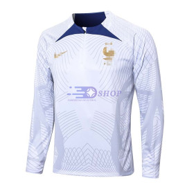 Sudadera De Entrenamiento Francia 2022 Blanco con Estampado