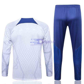 Sudadera De Entrenamiento Francia 2022 Kit Blanco con Estampado