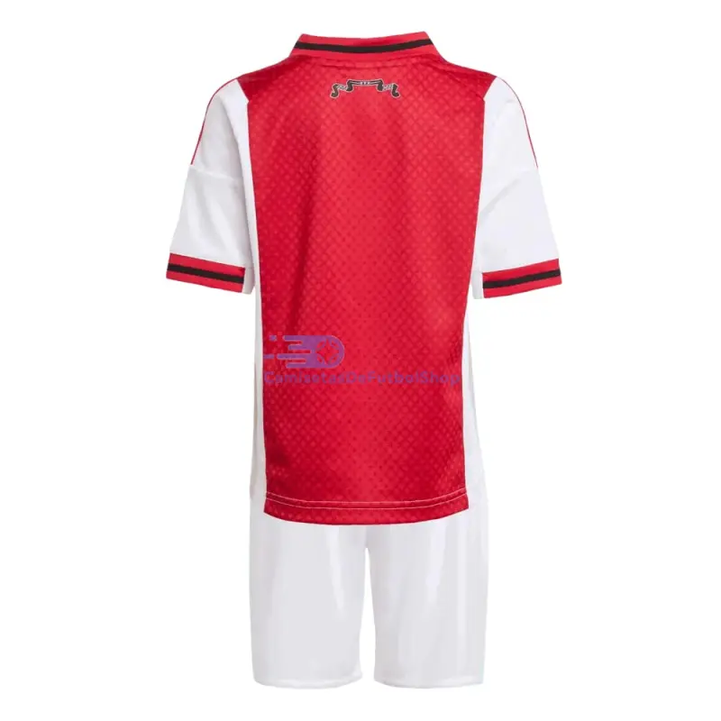 Camiseta Ajax 2025/2026 1ª Equipación Rojo/Blanco Niño Kit