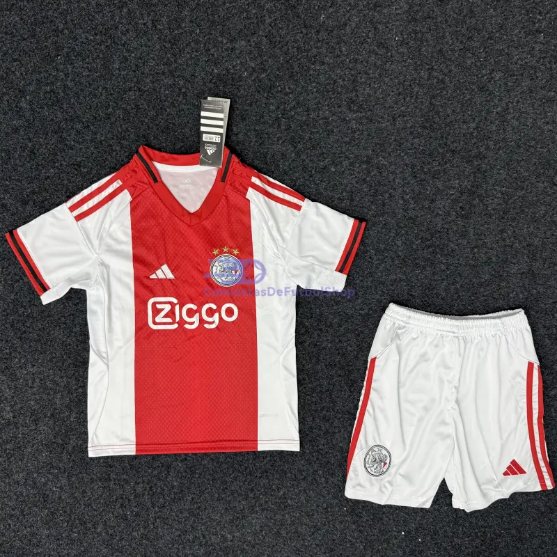 Camiseta Ajax 2025/2026 1ª Equipación Rojo/Blanco Niño Kit