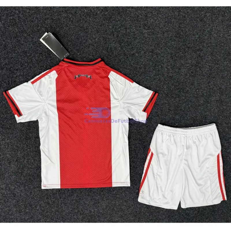 Camiseta Ajax 2025/2026 1ª Equipación Rojo/Blanco Niño Kit