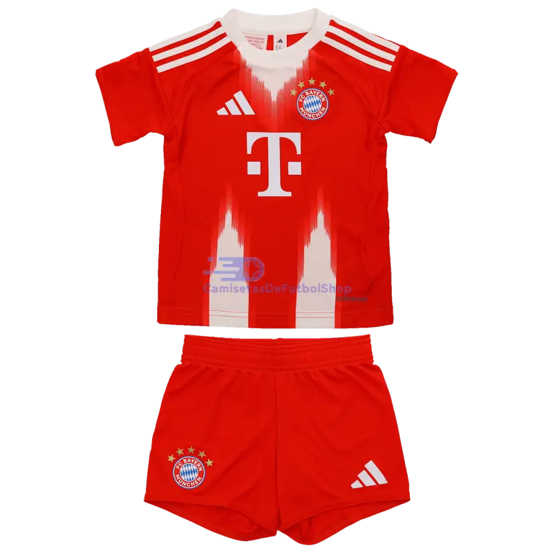 Camiseta Bayern Múnich 2025/2026 1ª Equipación Rojo Niño Kit