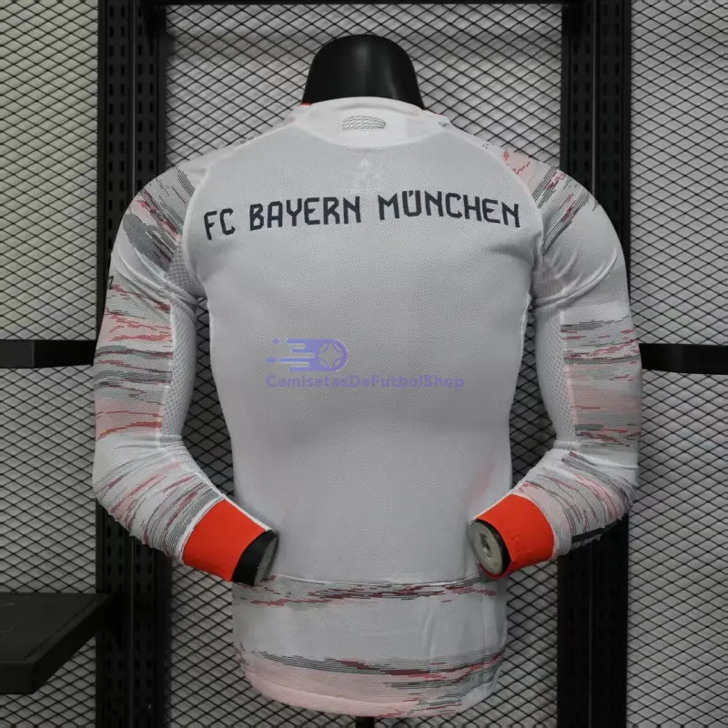 Camiseta Bayern Múnich 2025/2026 2ª Equipación ML Blanco (EDICIÓN JUGADOR)
