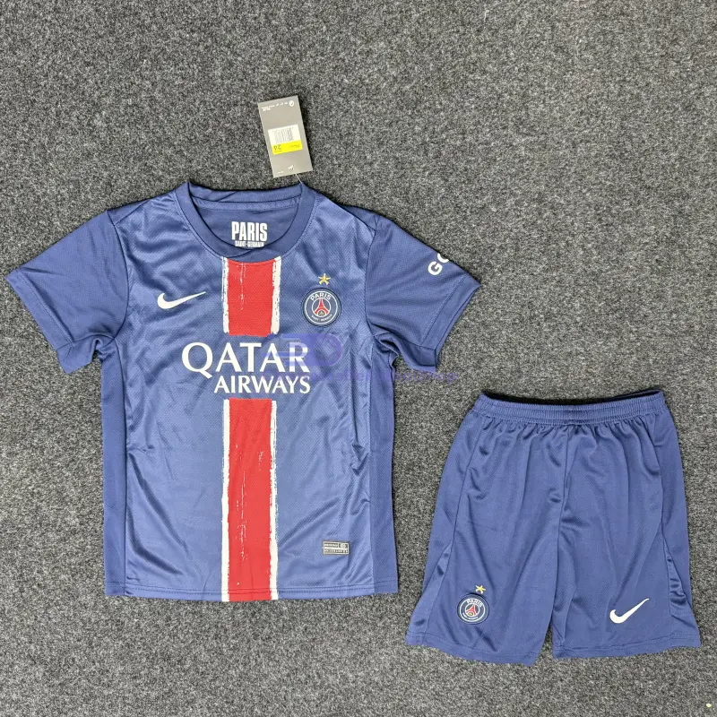 Camiseta PSG 2024/2025 1ª Equipación campeón de la UCL Azul Niño Kit