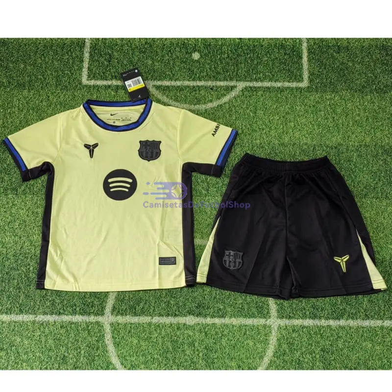 Camiseta Barcelona 2025/2026 Edición Especial Amarillo Niño Kit