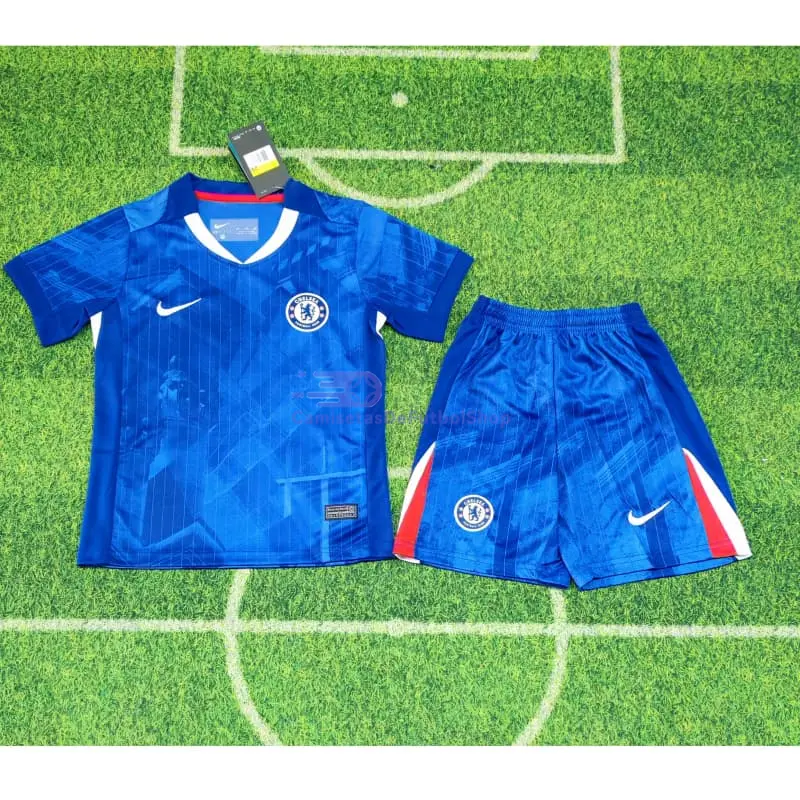 Camiseta Chelsea 2025/2026 1ª Equipación Azul Niño Kit