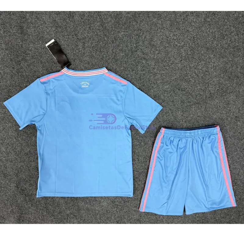 Camiseta Inter Miami 2025/2026 3ª Equipación Azul Claro Niño Kit