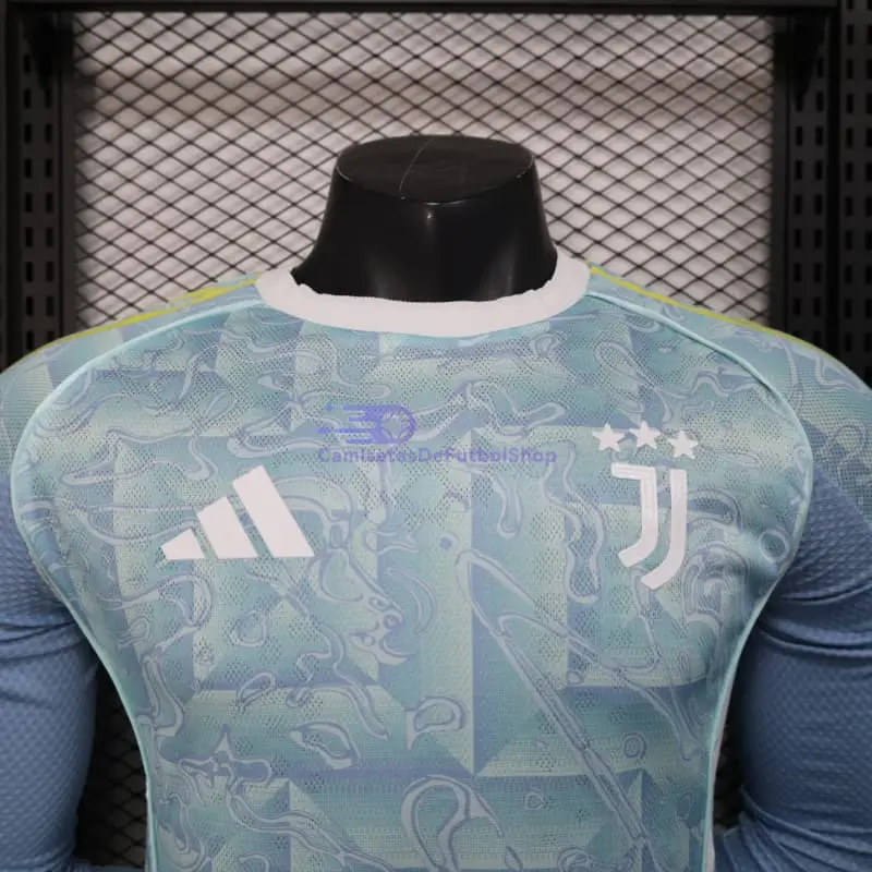 Camiseta Juventus 2025/2026 2ª Equipación ML Turquesa (EDICIÓN JUGADOR)
