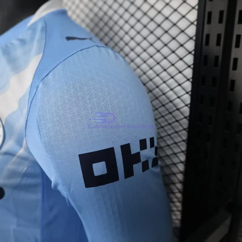 Camiseta Manchester City 2025/2026 1ª Equipación Azul ML (EDICIÓN JUGADOR)