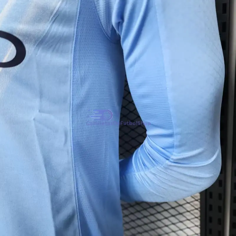 Camiseta Manchester City 2025/2026 1ª Equipación Azul ML (EDICIÓN JUGADOR)
