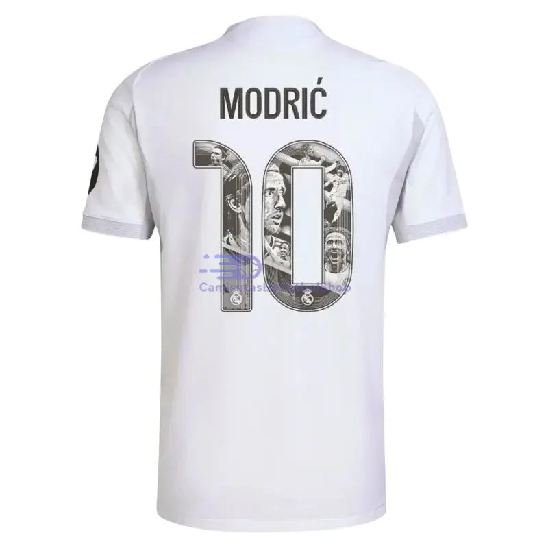 Camiseta MODRIĆ 10 Real Madrid 2025/2026 1ª Equipación Blanco con Parche HP