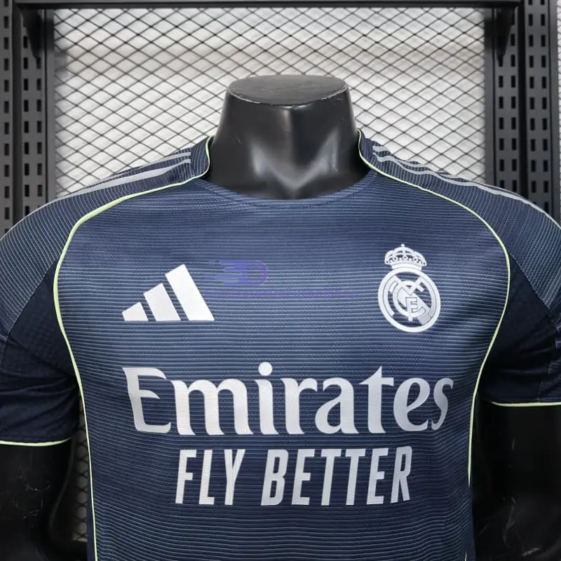 Camiseta Real Madrid 2025/2026  2ª Equipación Azul Marino con Parche HP (EDICIÓN JUGADOR)