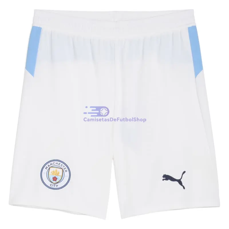 Pantalón Corto Manchester City 2025/2026 1ª Equipación Blanco