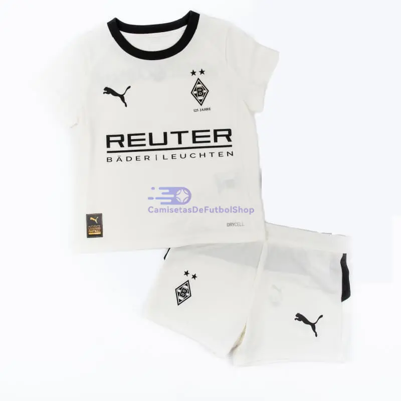 Camiseta Borussia Mönchengladbach 2025/2026 1ª Equipación Blanco Niño Kit