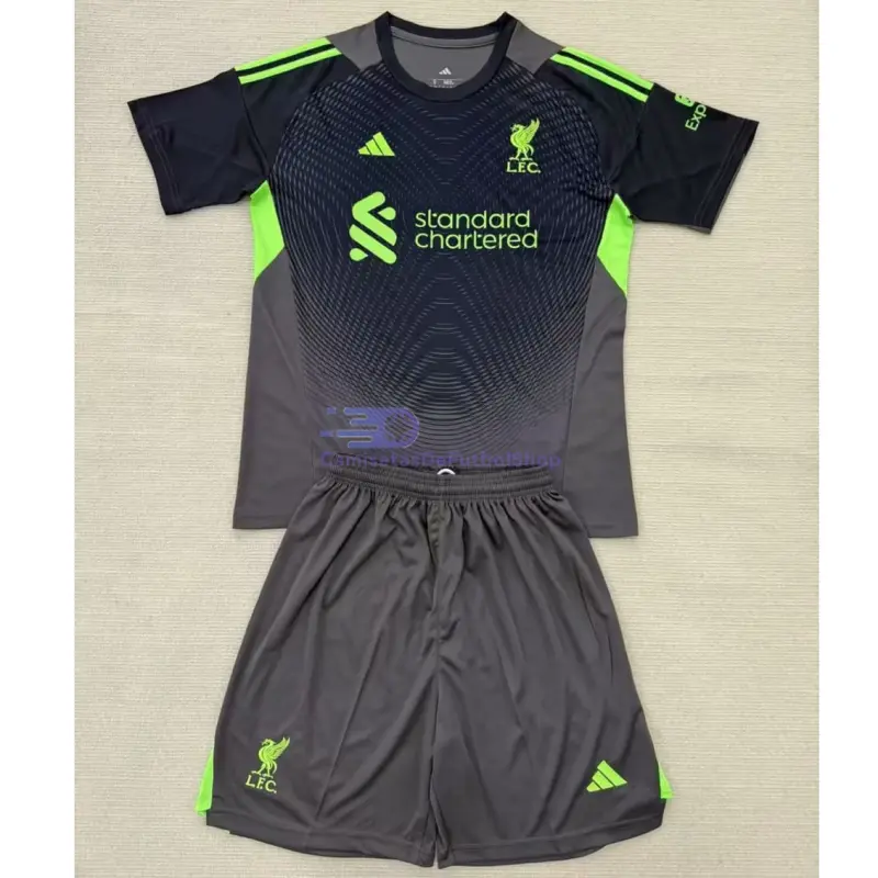 Camiseta de Portero Liverpool 2025/2026 Niño Kit Negro