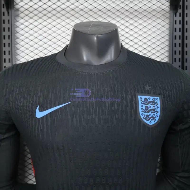 Camiseta Inglaterra 2ª Equipación 2025 la EURO Femenina ML Negro (EDICIÓN JUGADOR)