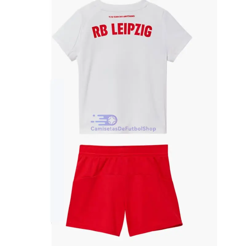 Camiseta Leipzig 2025/2026 1ª Equipación Blanco/Rojo Niño Kit