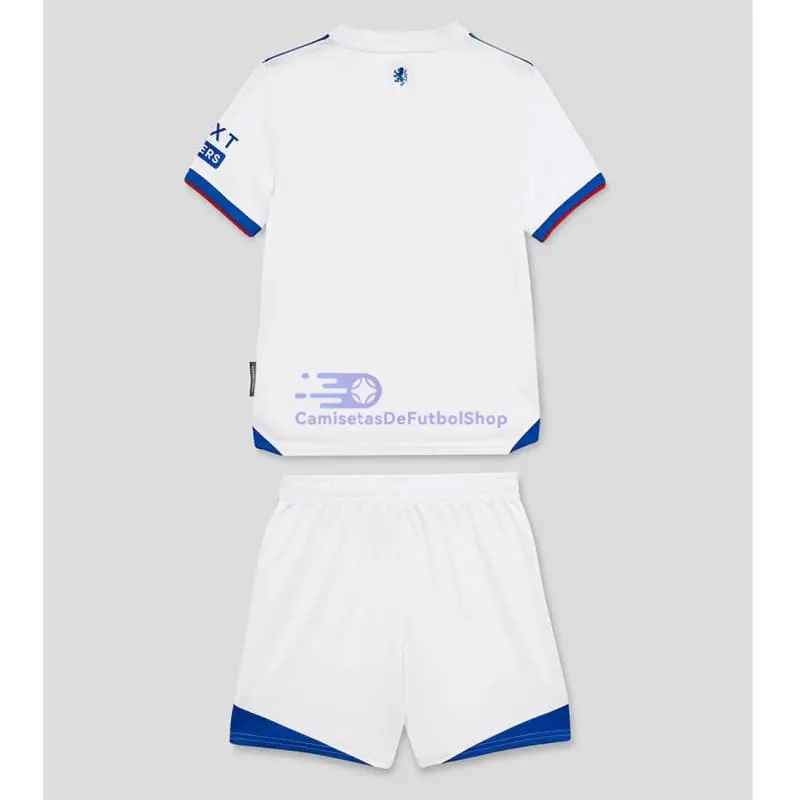 Camiseta Rangers FC 2025/2026 2ª Equipación Blanco Niño Kit