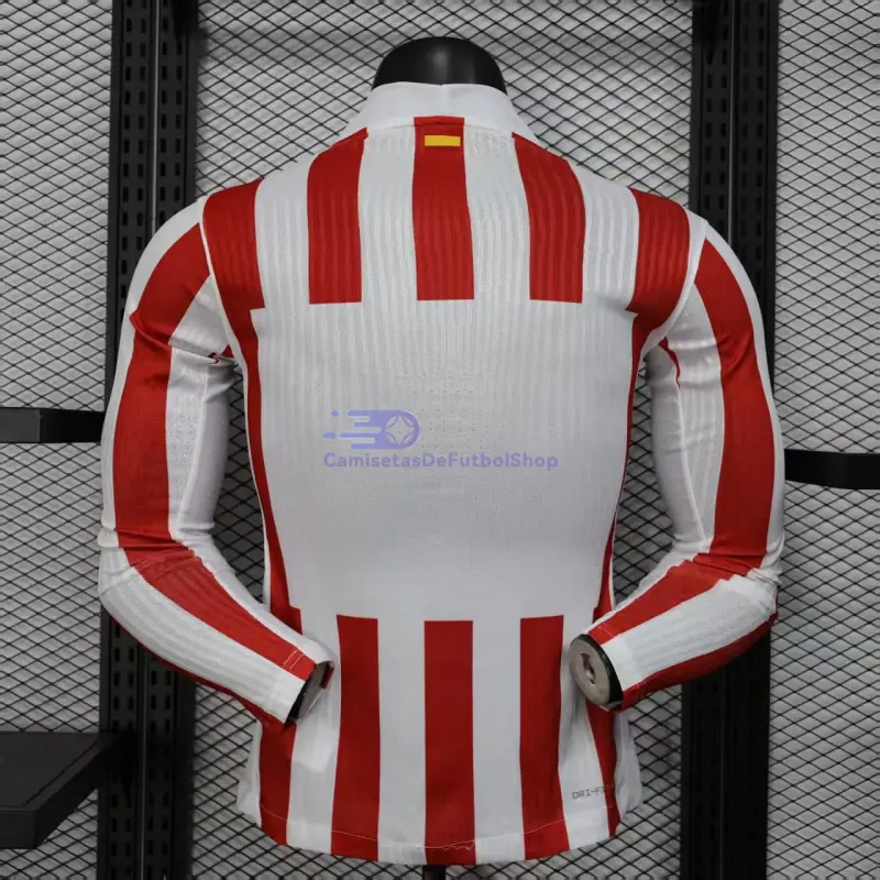 Camiseta Atlético de Madrid 2025/2026 1ª Equipación ML Rojo/Blanco (EDICIÓN JUGADOR)