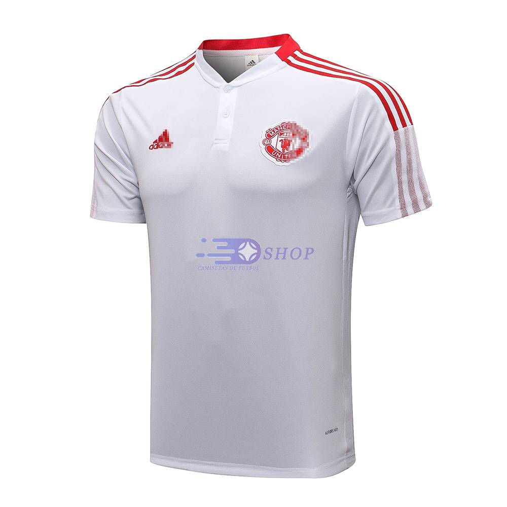 Camiseta de Entrenamiento Manchester United 2021/2022 Blanco/Rojo