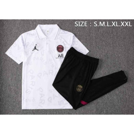 Polo PSG 2021/2022 Kit Jordan Letra Estampado Blanco