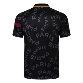 Polo PSG 2021/2022 Jordan Letra Estampado Negro