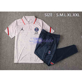 Polo PSG 2021/2022 Estampado Gris Claro 