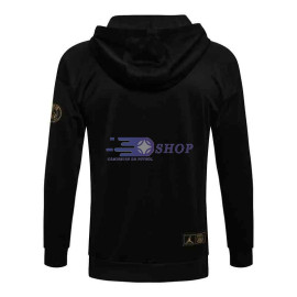 Chaqueta PSG 2021/2022 Con Capucha Negro Cremallera de Oro