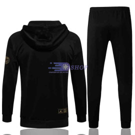 Chaqueta PSG 2021/2022 Con Capucha Negro Cremallera de Oro