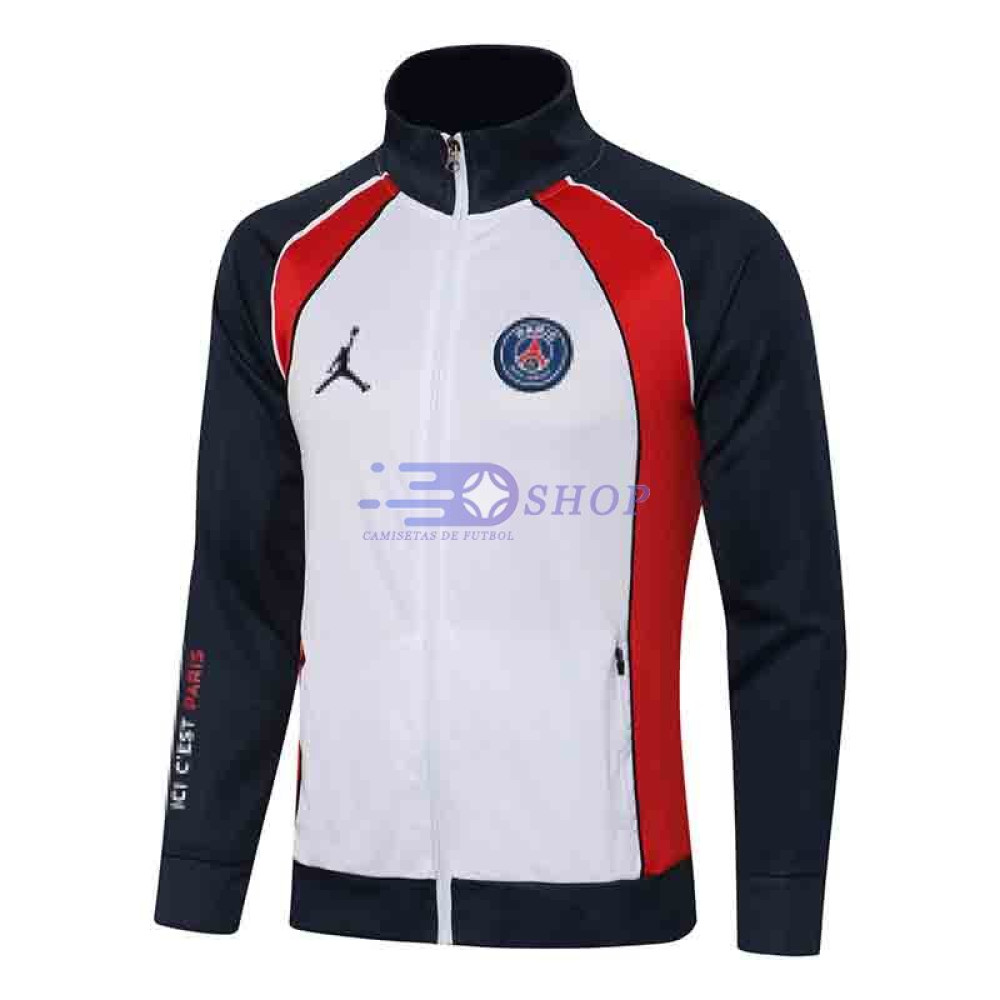 Chaqueta PSG 2021/2022 Jordan Cuello Alto Blanco/Azul