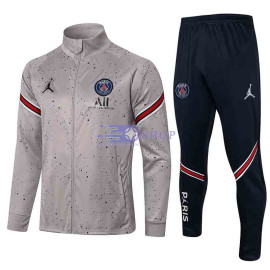 Chaqueta PSG 2021/2022 Jordan Cuello Alto Estampado Gris Claro