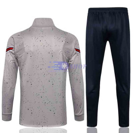 Chaqueta PSG 2021/2022 Jordan Cuello Alto Estampado Gris Claro