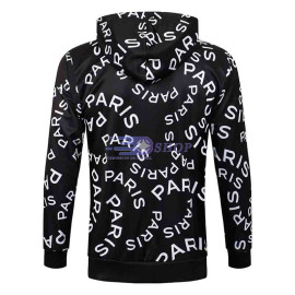 Chaqueta PSG 2021/2022 Jordan Letra Estampado Con Capucha Negro