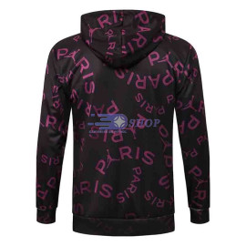 Chaqueta PSG 2021/2022 Jordan Letra Estampado Con Capucha Negro/Púrpura