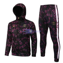Chaqueta PSG 2021/2022 Jordan Letra Estampado Con Capucha Negro/Púrpura