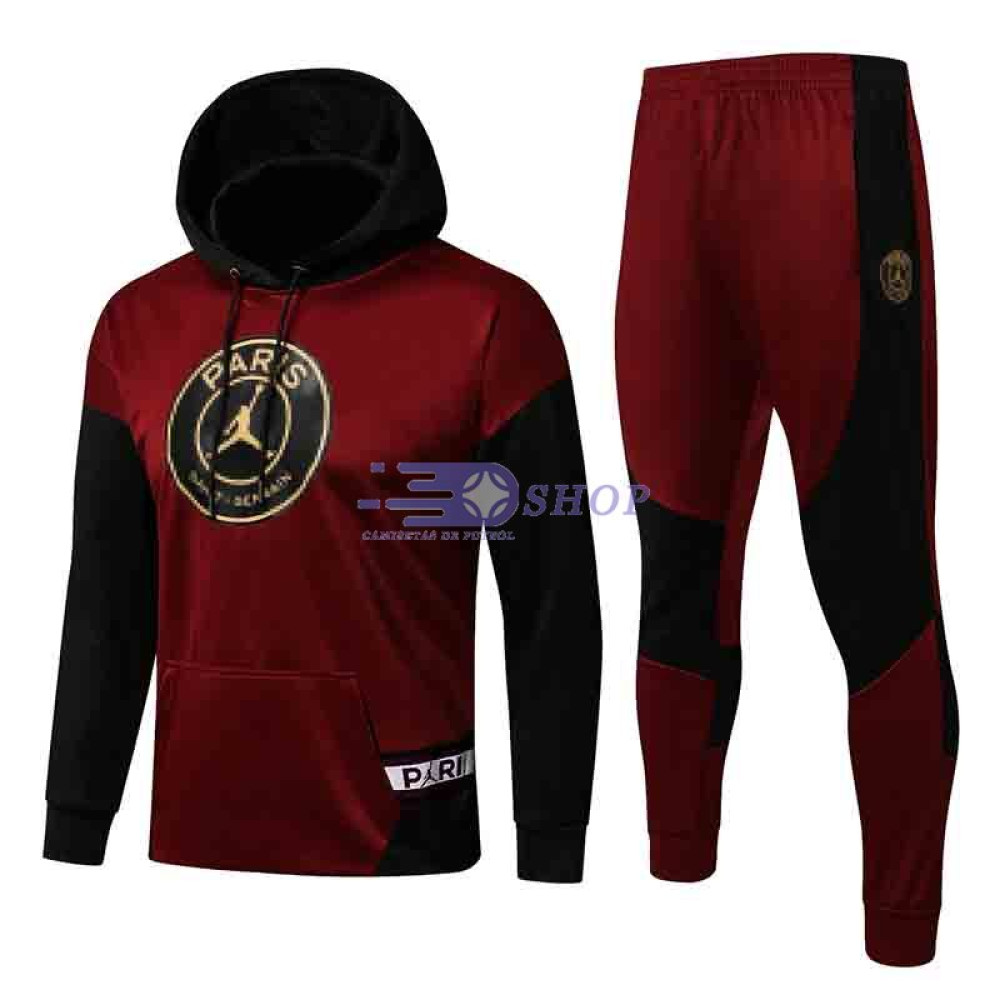 Sudadera PSG 2021/2022 Con Capucha Kit Rojo Oscuro