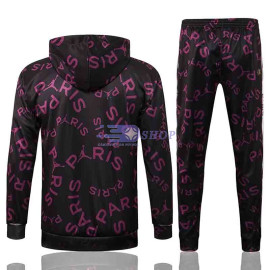 Sudadera PSG 2021/2022 Jordan Letra Estampado Con Capucha Kit Negro/Púrpura