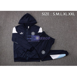 Chaqueta Manchester City 2021/2022 Con Capucha Azul Marino