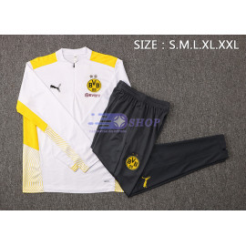 Sudadera de Entrenamiento Borussia Dortmund 2021/2022 Blanco/Amarillo