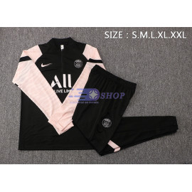 Sudadera de Entrenamiento PSG 2021/2022 Negro Manga Rosa