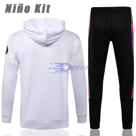 Sudadera PSG 2021/2022 Con Capucha Niño Kit Blanco Marca Policromo