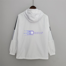 Cortavientos Arsenal 2022/2023 Con Capucha Blanco