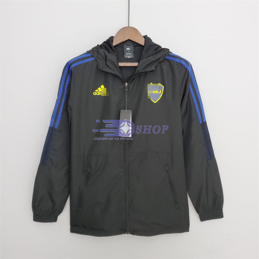 Cortavientos Boca Juniors 2022/2023 Con Capucha Negro