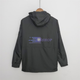 Cortavientos Flamengo 2022/2023 Con Capucha Negro/Azul