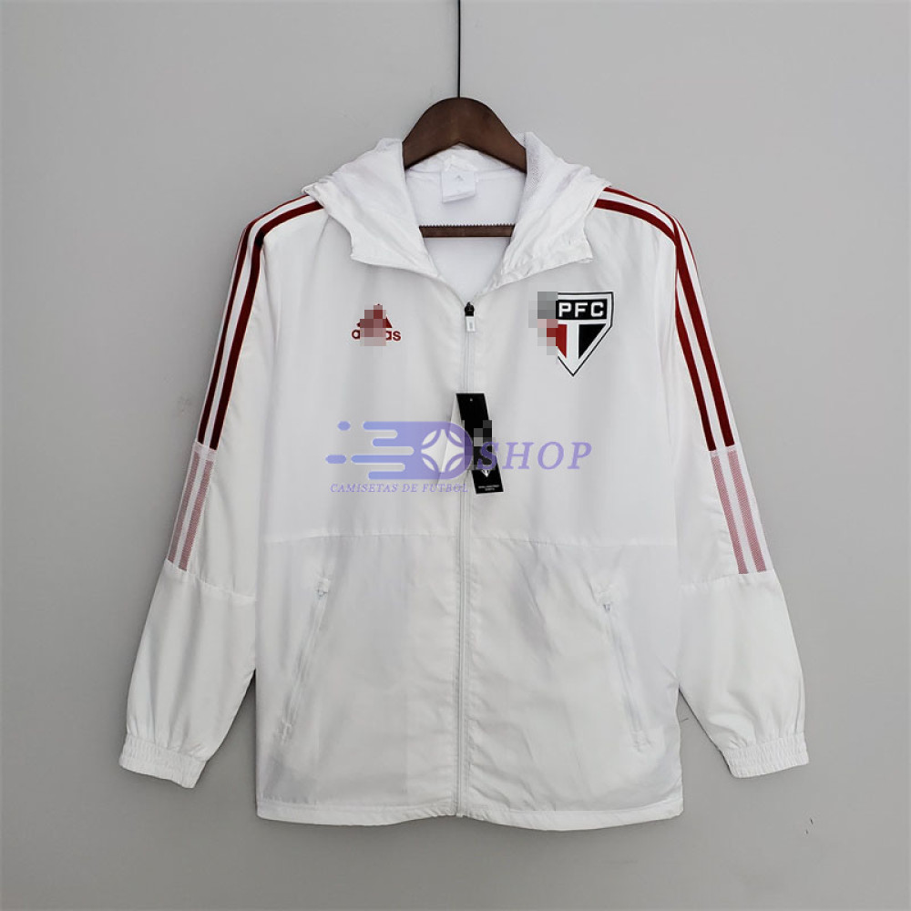 Cortavientos São Paulo 2022/2023 Con Capucha Blanco