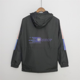 Cortavientos São Paulo 2022/2023 Con Capucha Negro/Azul