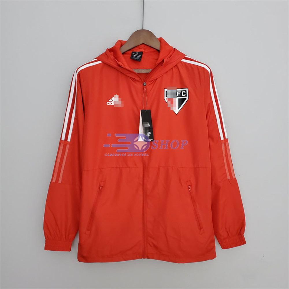 Cortavientos São Paulo 2022/2023 Con Capucha Rojo